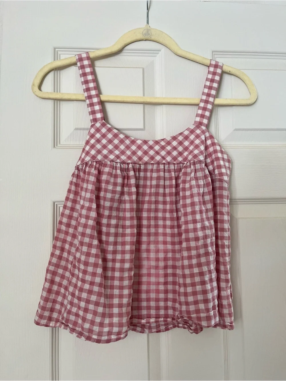 XiRENA Pink Gingham Tank Top for Kids